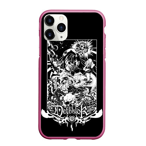 Чехол iPhone 11 Pro матовый Dethklok: Metalocalypse / 3D-Малиновый – фото 1