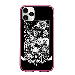 Чехол iPhone 11 Pro матовый Dethklok: Metalocalypse, цвет: 3D-малиновый