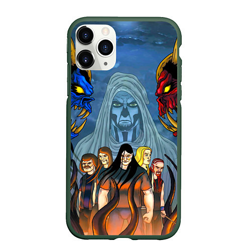 Чехол iPhone 11 Pro матовый Dethklok: Heroes / 3D-Темно-зеленый – фото 1