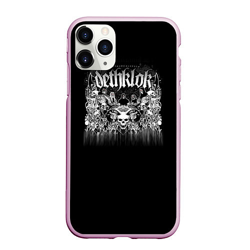 Чехол iPhone 11 Pro матовый Dethklok: Demons / 3D-Розовый – фото 1