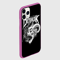 Чехол iPhone 11 Pro матовый Dethklok: Goat Skull, цвет: 3D-фиолетовый — фото 2