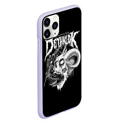 Чехол iPhone 11 Pro матовый Dethklok: Goat Skull, цвет: 3D-светло-сиреневый — фото 2