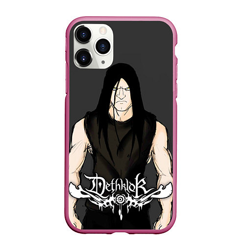 Чехол iPhone 11 Pro матовый Dethklok Man / 3D-Малиновый – фото 1