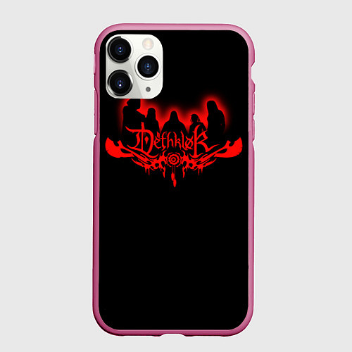 Чехол iPhone 11 Pro матовый Dethklok / 3D-Малиновый – фото 1