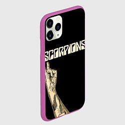 Чехол iPhone 11 Pro матовый Scorpions Rock, цвет: 3D-фиолетовый — фото 2