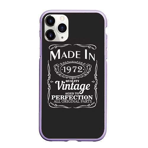 Чехол iPhone 11 Pro матовый Сделано в 1972 / 3D-Светло-сиреневый – фото 1