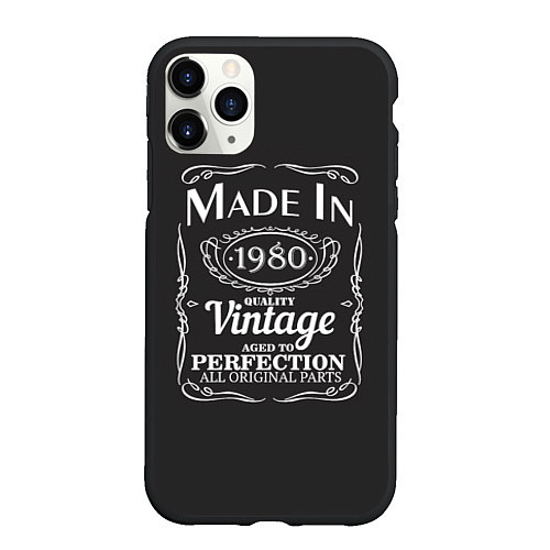 Чехол iPhone 11 Pro матовый Сделано в 1980 / 3D-Черный – фото 1