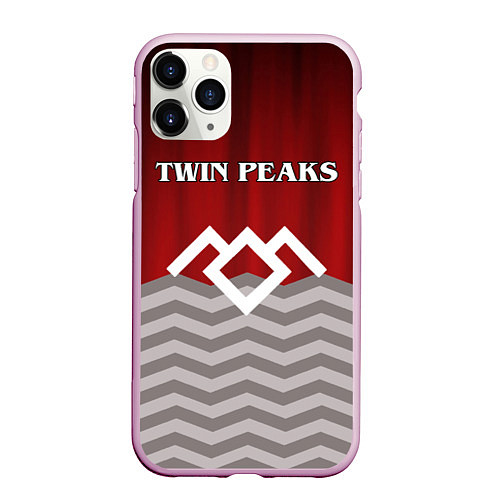 Чехол iPhone 11 Pro матовый Twin Peaks / 3D-Розовый – фото 1