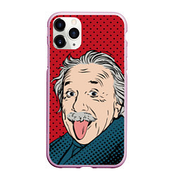 Чехол iPhone 11 Pro матовый Альберт Эйнштейн: Поп-арт