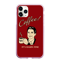 Чехол iPhone 11 Pro матовый Coffee: it's damn fine, цвет: 3D-розовый