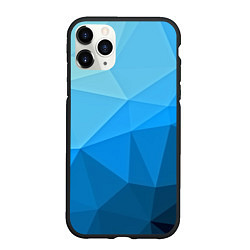 Чехол iPhone 11 Pro матовый Geometric blue, цвет: 3D-черный