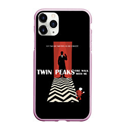 Чехол iPhone 11 Pro матовый Twin Peaks Man, цвет: 3D-розовый