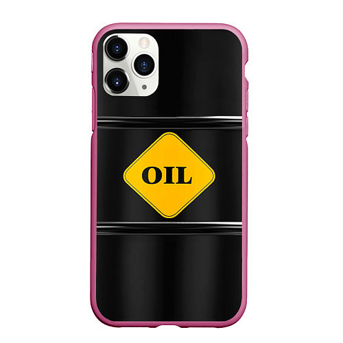 Чехол iPhone 11 Pro матовый Oil / 3D-Малиновый – фото 1