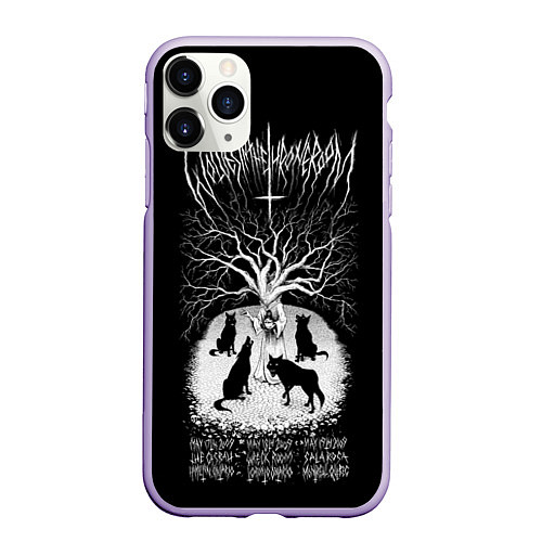 Чехол iPhone 11 Pro матовый Wolves in the Throne Room / 3D-Светло-сиреневый – фото 1