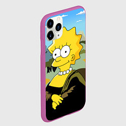 Чехол iPhone 11 Pro матовый Mona Liza, цвет: 3D-фиолетовый — фото 2