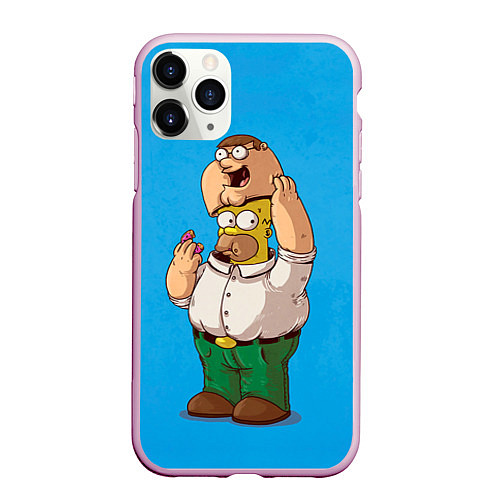 Чехол iPhone 11 Pro матовый Homer Dad / 3D-Розовый – фото 1