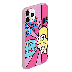 Чехол iPhone 11 Pro матовый Japanesse Homer, цвет: 3D-розовый — фото 2