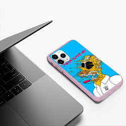 Чехол iPhone 11 Pro матовый Trasher Homer, цвет: 3D-розовый — фото 2