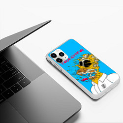 Чехол iPhone 11 Pro матовый Trasher Homer, цвет: 3D-белый — фото 2