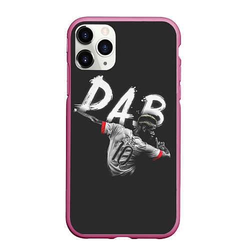 Чехол iPhone 11 Pro матовый Paul Pogba: Dab / 3D-Малиновый – фото 1