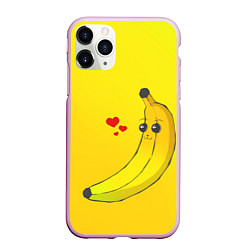 Чехол iPhone 11 Pro матовый Just Banana (Yellow), цвет: 3D-розовый