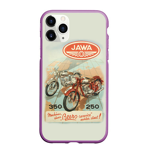 Чехол iPhone 11 Pro матовый JAWA / 3D-Фиолетовый – фото 1