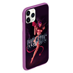 Чехол iPhone 11 Pro матовый AC/DC: Devil Girl, цвет: 3D-фиолетовый — фото 2