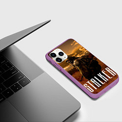 Чехол iPhone 11 Pro матовый STALKER: Radiation, цвет: 3D-фиолетовый — фото 2
