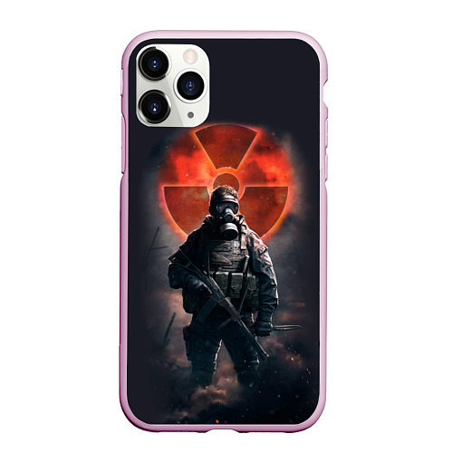 Чехол iPhone 11 Pro матовый STALKER: Red Sun / 3D-Розовый – фото 1