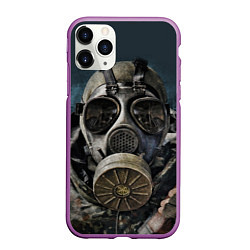 Чехол iPhone 11 Pro матовый STALKER: Mask, цвет: 3D-фиолетовый