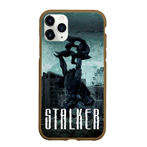 Чехол iPhone 11 Pro матовый STALKER: Pripyat / 3D-Коричневый – фото 1