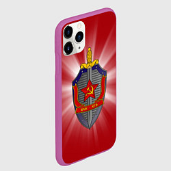 Чехол iPhone 11 Pro матовый КГБ, цвет: 3D-фиолетовый — фото 2