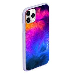 Чехол iPhone 11 Pro матовый Узор цвета, цвет: 3D-светло-сиреневый — фото 2