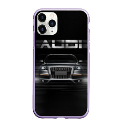 Чехол iPhone 11 Pro матовый Audi Q7 скорость, цвет: 3D-светло-сиреневый