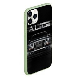 Чехол iPhone 11 Pro матовый Audi Q7 скорость, цвет: 3D-салатовый — фото 2