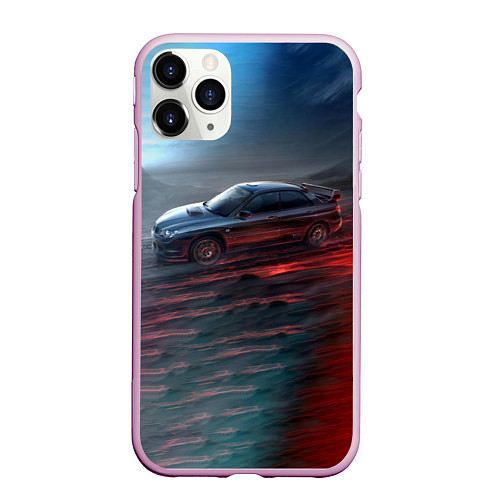 Чехол iPhone 11 Pro матовый Subaru / 3D-Розовый – фото 1