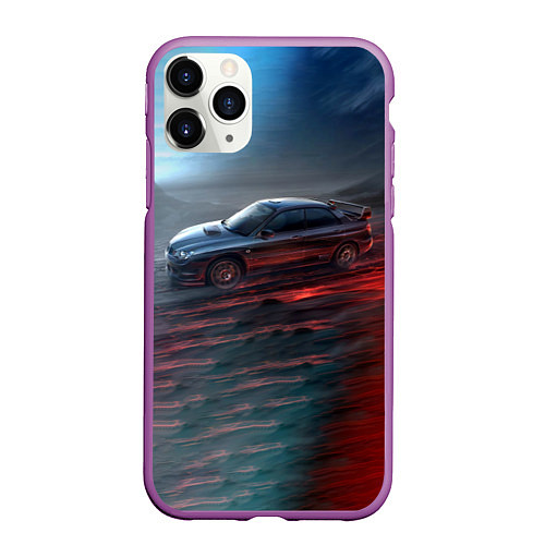 Чехол iPhone 11 Pro матовый Subaru / 3D-Фиолетовый – фото 1