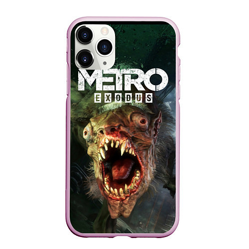 Чехол iPhone 11 Pro матовый Metro Exodus / 3D-Розовый – фото 1