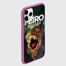 Чехол iPhone 11 Pro матовый Metro Exodus, цвет: 3D-фиолетовый — фото 2