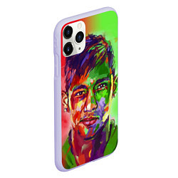 Чехол iPhone 11 Pro матовый Neymar Art, цвет: 3D-светло-сиреневый — фото 2