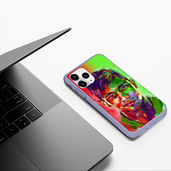 Чехол iPhone 11 Pro матовый Neymar Art, цвет: 3D-светло-сиреневый — фото 2