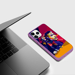 Чехол iPhone 11 Pro матовый Jr. Neymar, цвет: 3D-фиолетовый — фото 2