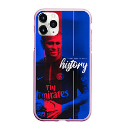 Чехол iPhone 11 Pro матовый Neymar History, цвет: 3D-розовый