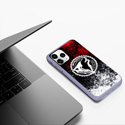 Чехол iPhone 11 Pro матовый Wolf, цвет: 3D-светло-сиреневый — фото 2