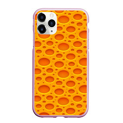Чехол iPhone 11 Pro матовый Сыр, цвет: 3D-розовый