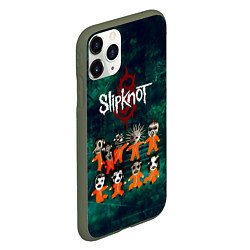 Чехол iPhone 11 Pro матовый Группа Slipknot, цвет: 3D-темно-зеленый — фото 2