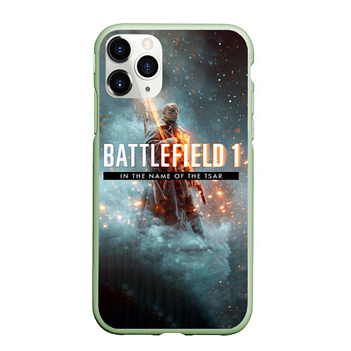 Чехол iPhone 11 Pro матовый Battlefield: In the name / 3D-Салатовый – фото 1
