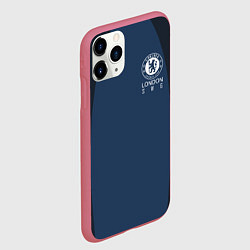 Чехол iPhone 11 Pro матовый Chelsea FC: London SW6, цвет: 3D-малиновый — фото 2