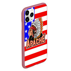 Чехол iPhone 11 Pro матовый Apache, цвет: 3D-малиновый — фото 2