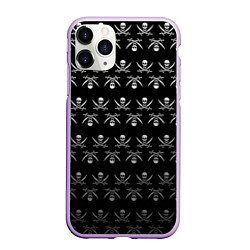 Чехол iPhone 11 Pro матовый Пиратский pattern